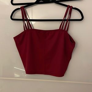 Got to go!! Shein Plus Solid Double Straps Crop Cami Top - Size 0XL